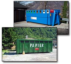 déchets recyclables, matériaux inertes, déchets à incinérer, déchets à trier